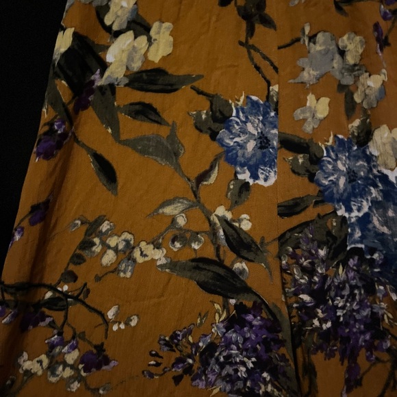 Boho Floral Bell Bottom Pants - Picture 2 of 4